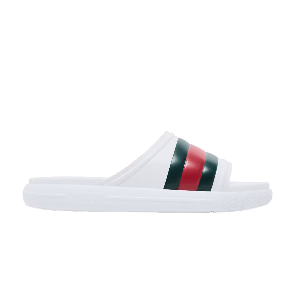 Gucci Web Slide Sandal White Green Red