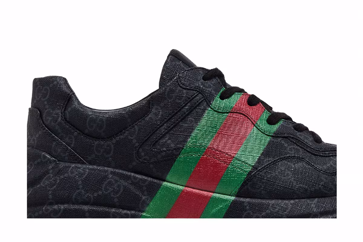 Gucci GG Rhyton Monogram - Black Green Red, view 3