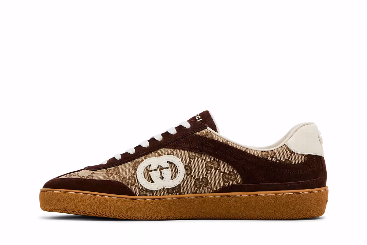 Gucci G75 Interlocking G - Dark Brown Suede, view 4