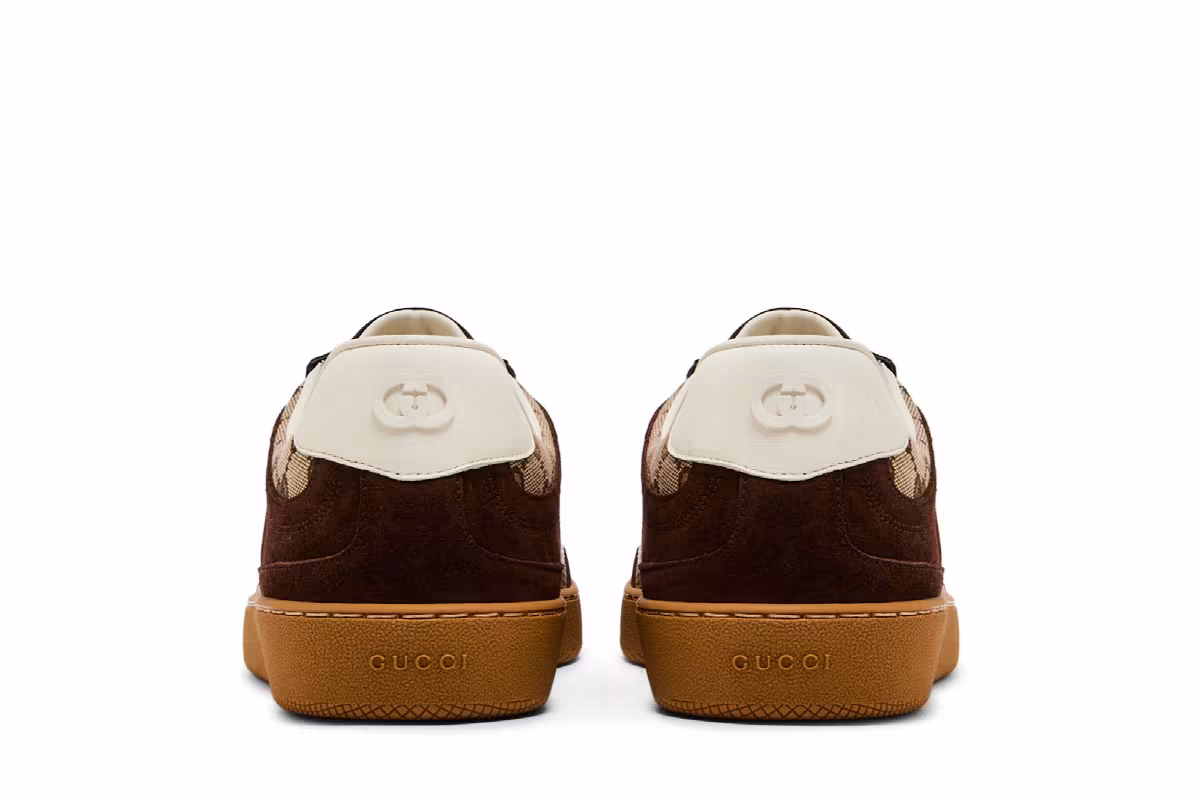 Gucci G75 Interlocking G - Dark Brown Suede, view 7