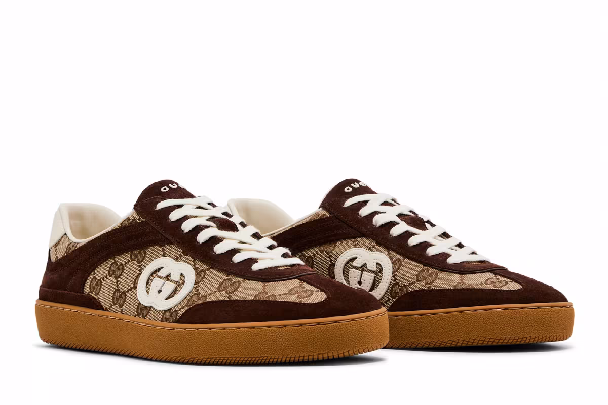Gucci G75 Interlocking G - Dark Brown Suede, view 9