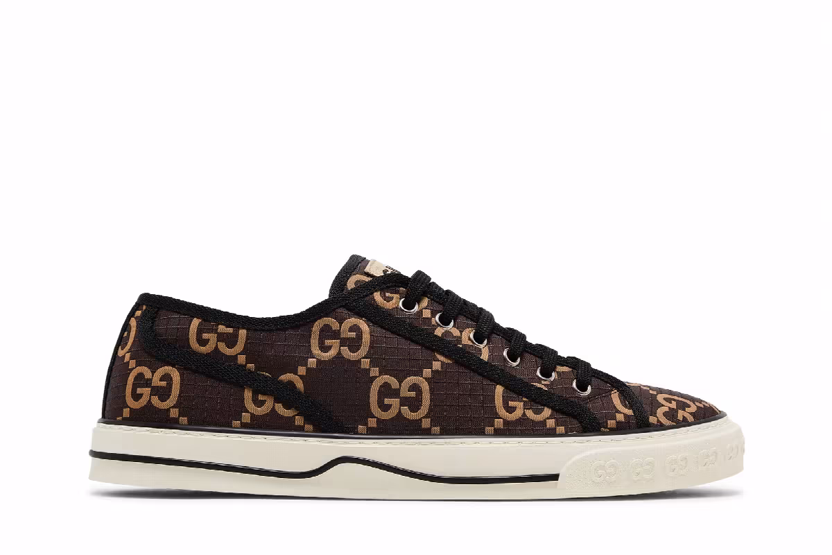 Gucci Tennis 1977 Low GG Monogram - Ebony Beige, view 2