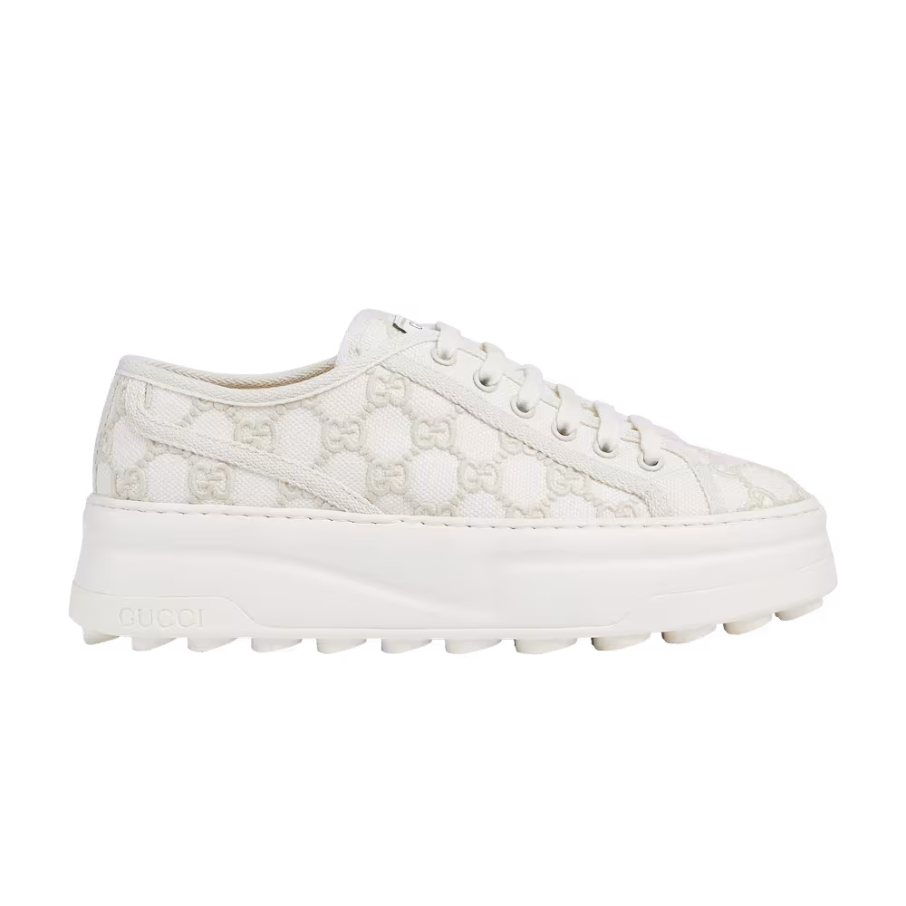 Gucci Women's Tennis 1977 Low Off White GG Embroidery
