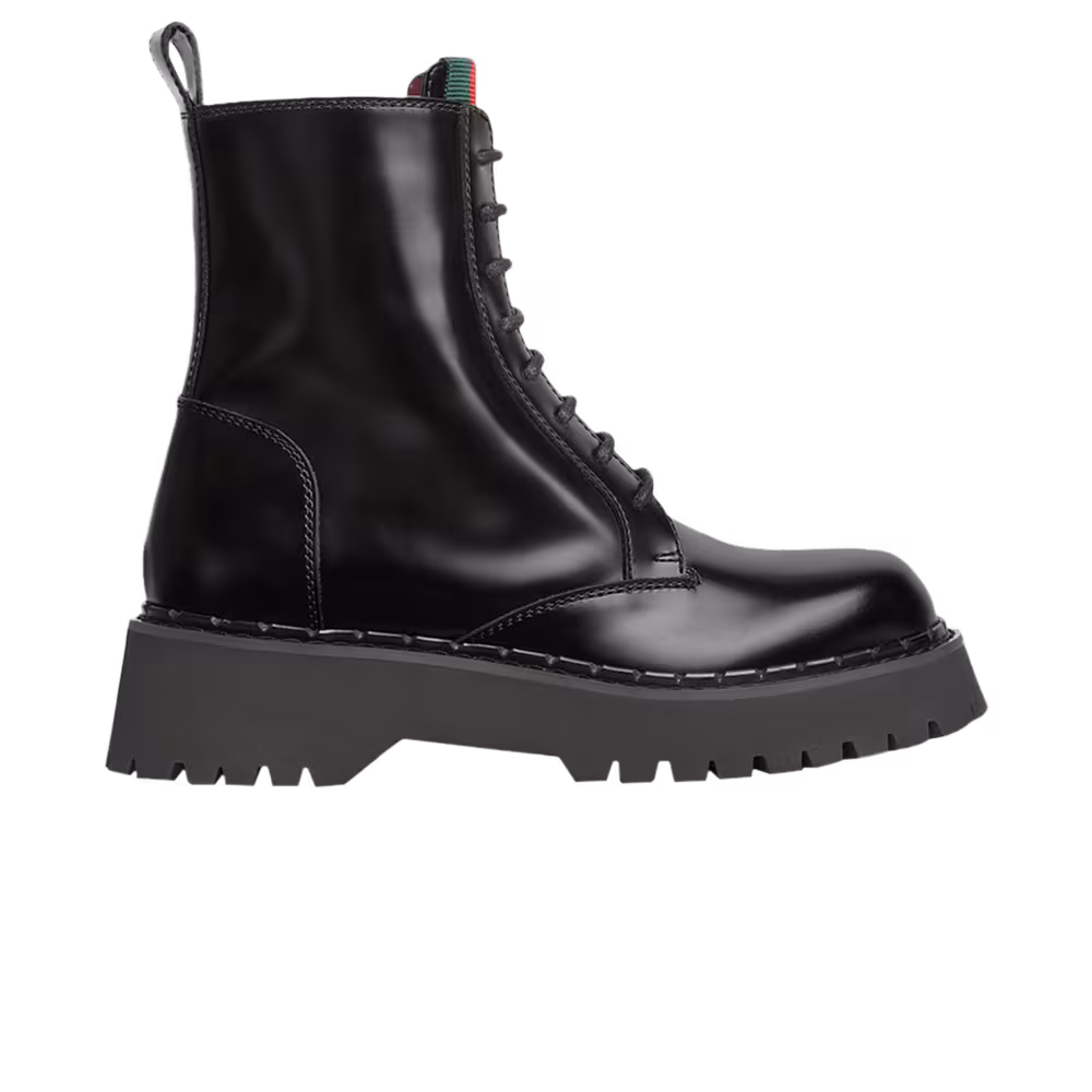 Gucci Women's Web Ankle Boot Black