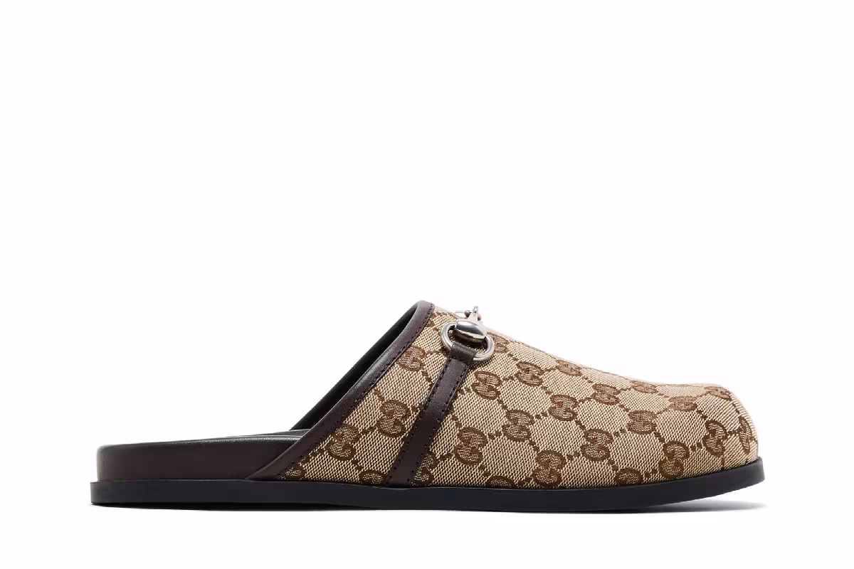 Gucci Mule Horsebit - Beige Ebony, view 2