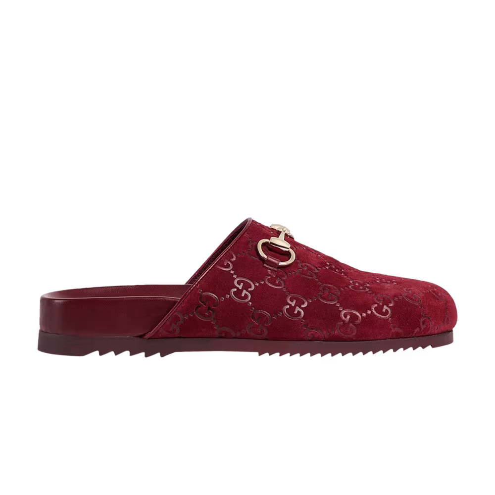 Gucci Women's Horsebit Slipper GG - Red