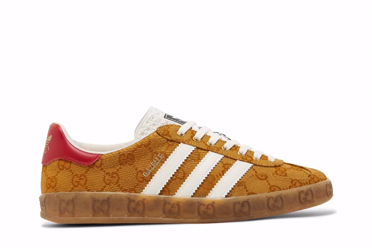 Adidas x Gucci Women's Gazelle GG Monogram, view 2