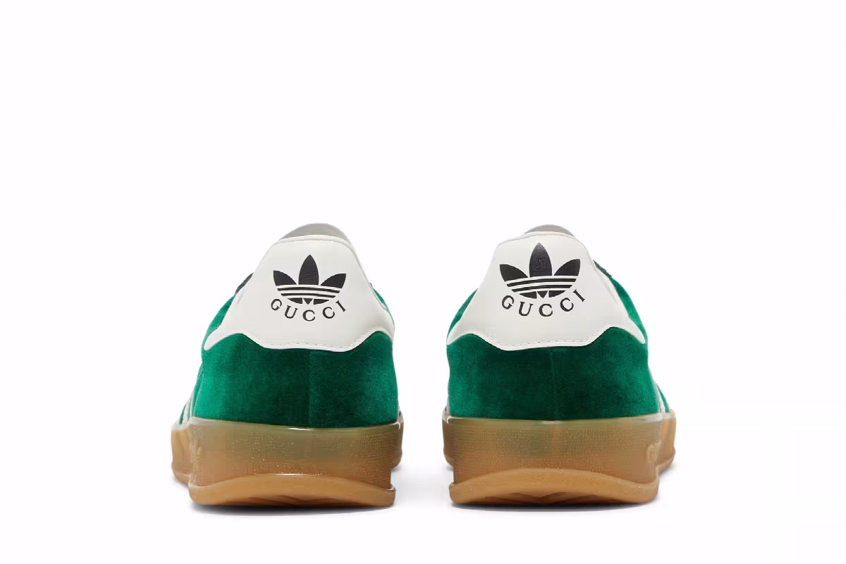 Adidas x Gucci Gazelle Green Suede, view 7