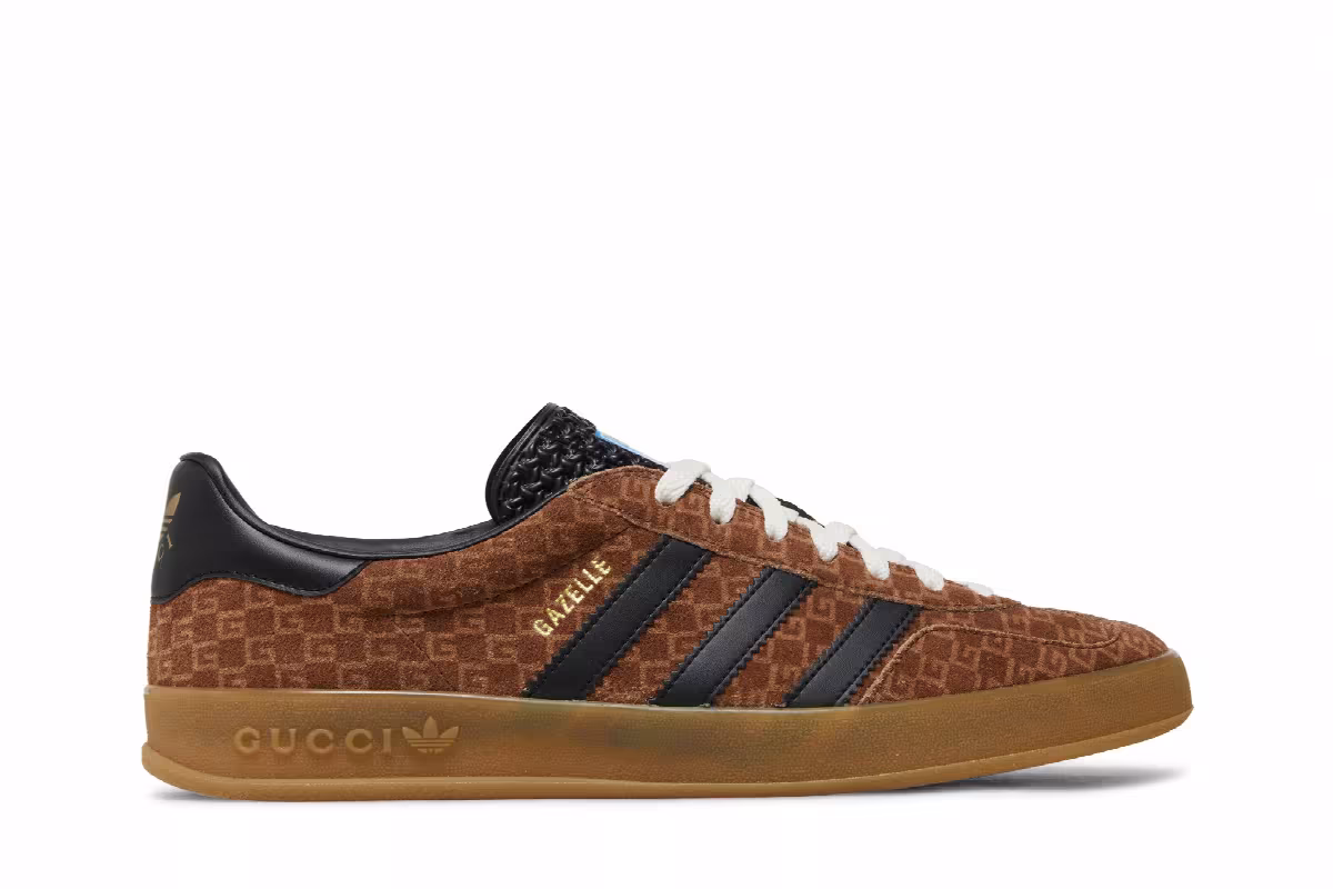 Adidas x Gucci Gazelle Square GG Monogram, view 2