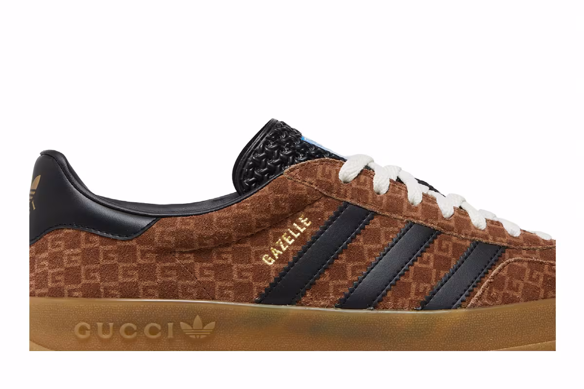 Adidas x Gucci Gazelle Square GG Monogram, view 3