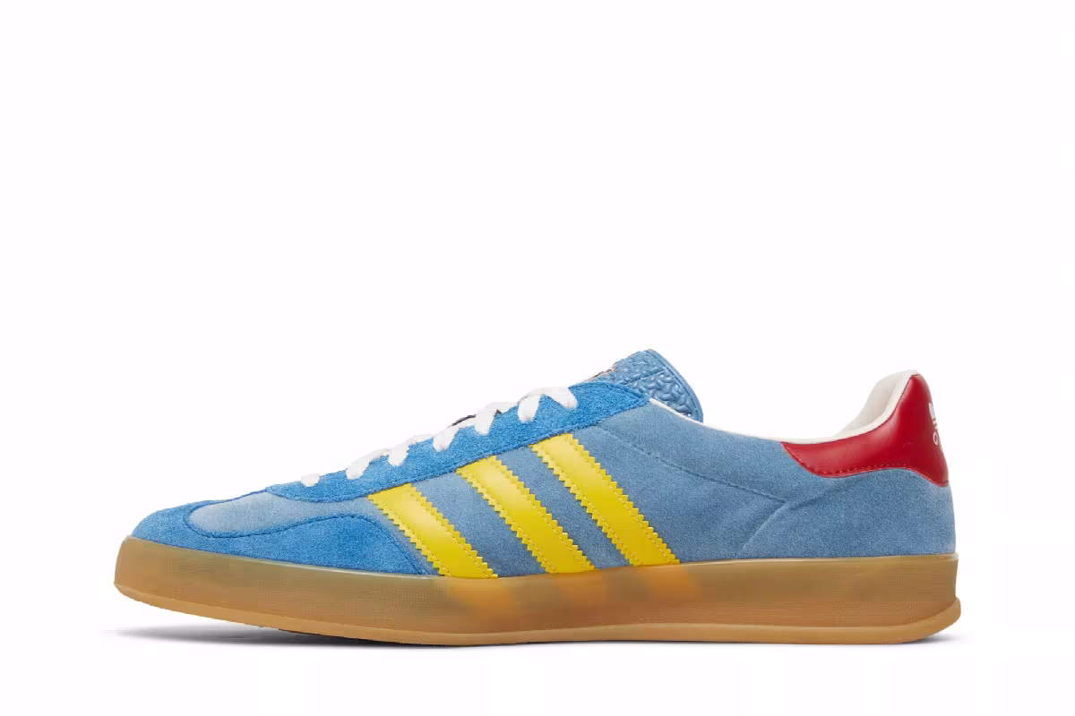 Adidas x Gucci Gazelle Light Blue Suede, view 4