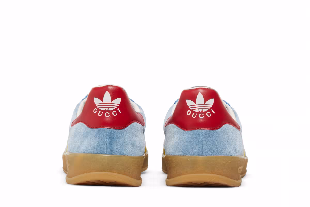 Adidas x Gucci Gazelle Light Blue Suede, view 7