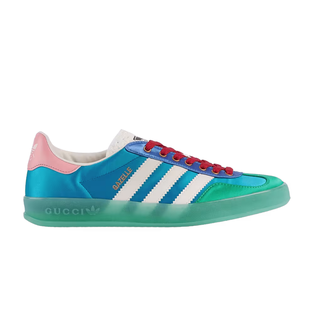 Adidas x Gucci Women's Gazelle Light Blue Silk