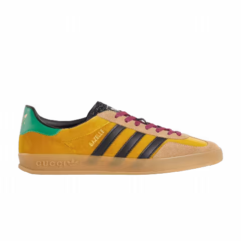 Adidas x Gucci Gazelle 'Yellow Velvet Green'