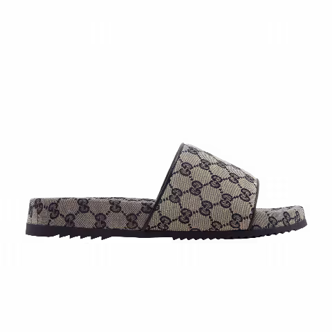 Gucci GG Slide Sandal 'Beige Blue Monogram'