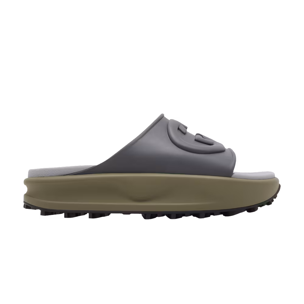 Gucci Sandal Interlocking G - Dark Grey Khaki