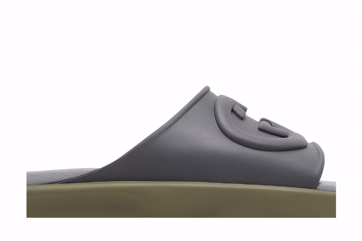 Gucci Sandal Interlocking G - Dark Grey Khaki, view 3