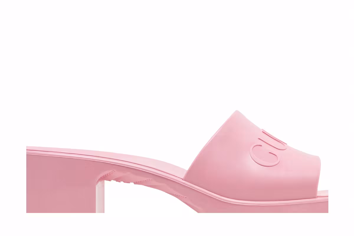 Gucci Women's 60mm Slide Sandal Wild Rose, view 3