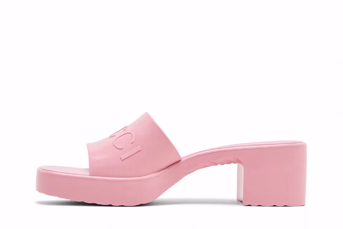 Gucci Women's 60mm Slide Sandal Wild Rose, view 4