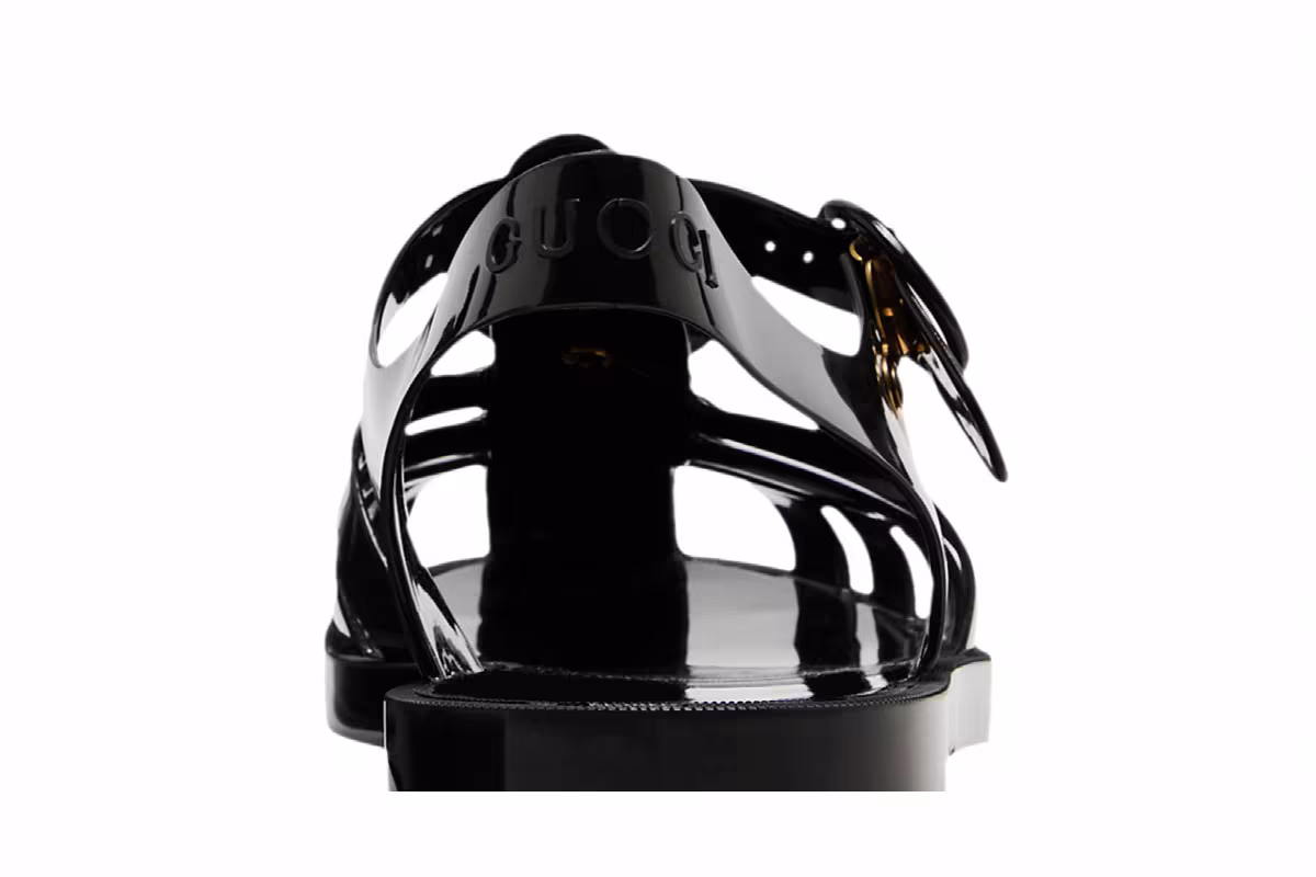 Gucci GG Fisherman Sandal Black, view 8