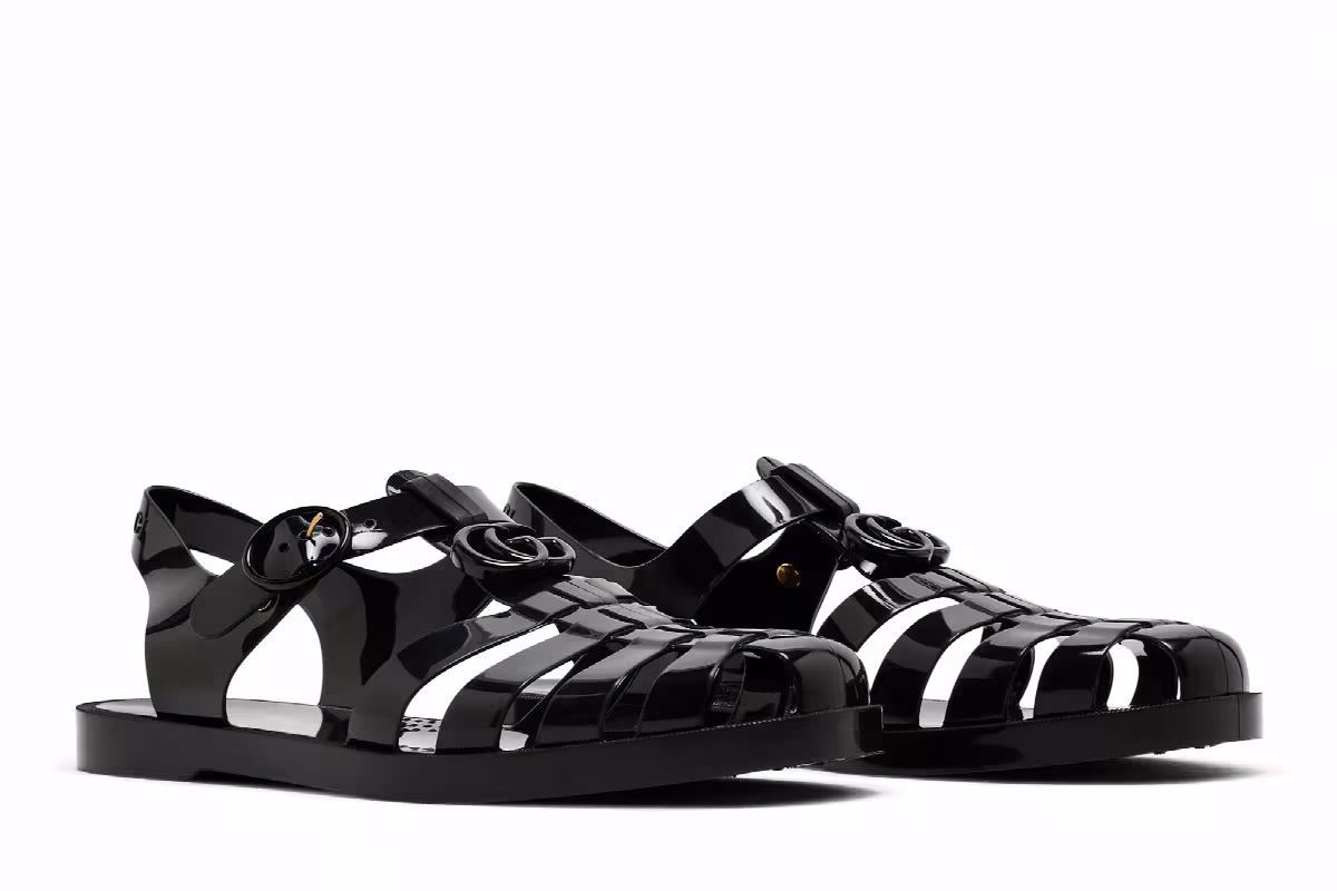 Gucci GG Fisherman Sandal Black, view 9