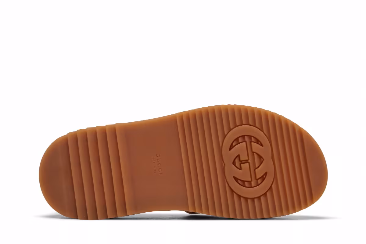 Gucci Women's Platform Slide Sandal Jumbo GG - Beige Light Pink, view 5