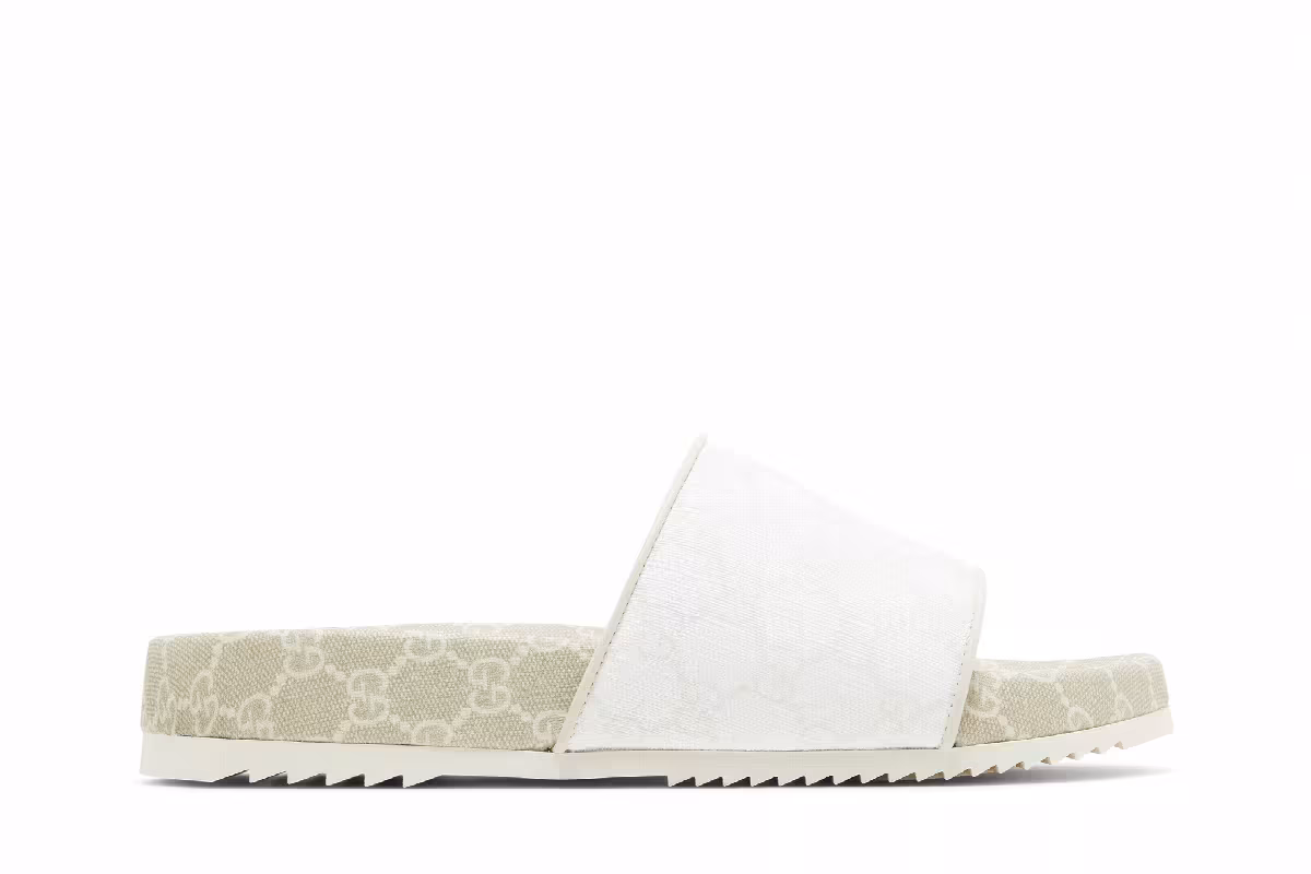 Gucci GG Supreme Sandal White, view 2