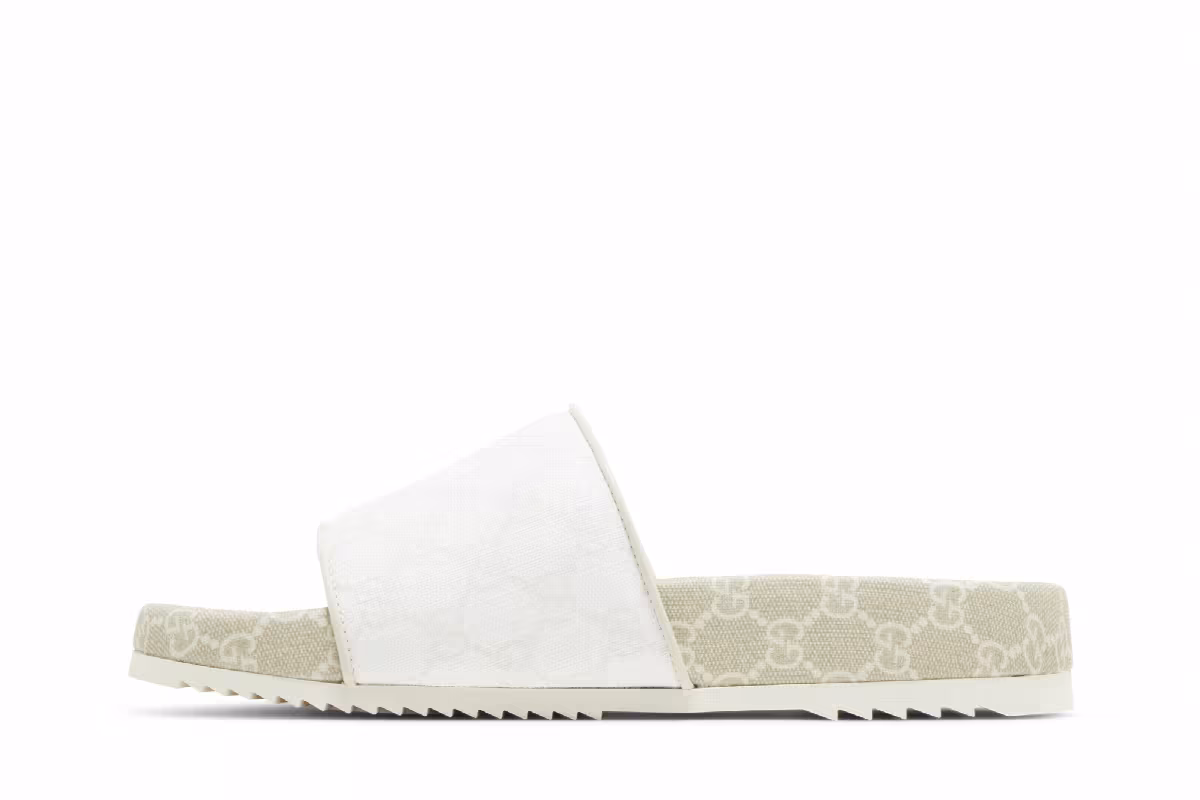 Gucci GG Supreme Sandal White, view 4