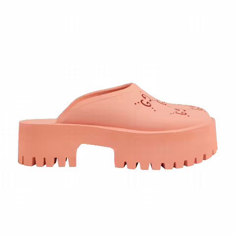 Gucci Wmns Platform Perforated G Sandal 'Peachy Chic'