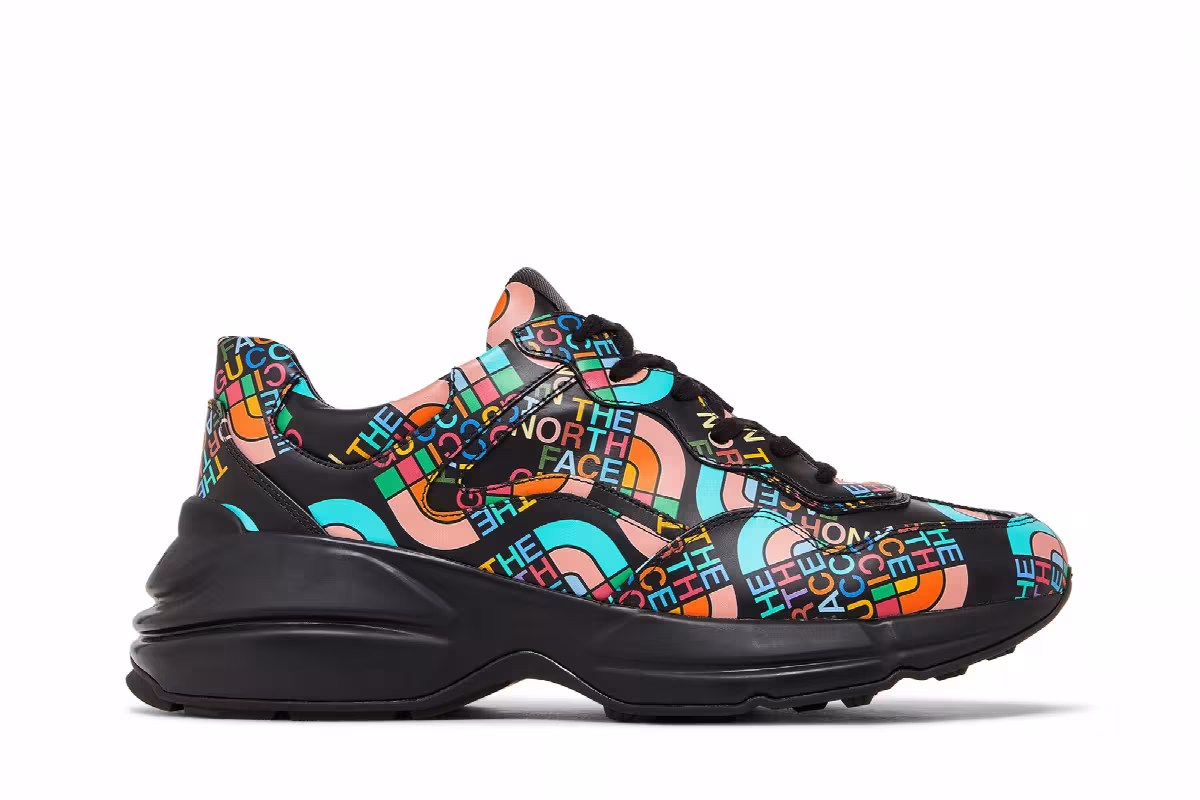 The North Face x Gucci Rhyton Allover Logo - Black Multi-Color, view 2