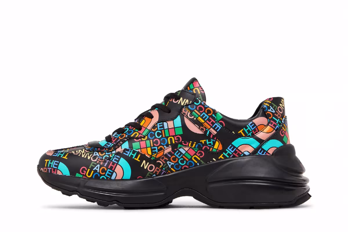 The North Face x Gucci Rhyton Allover Logo - Black Multi-Color, view 4