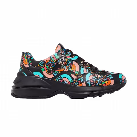 The North Face x Gucci Wmns Rhyton 'Allover Logo - Black Multi-Color'