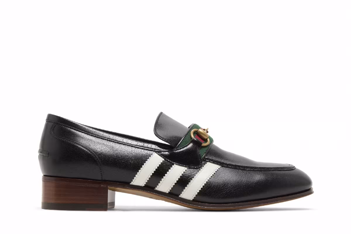 Adidas x Gucci Loafer Black Leather, view 2