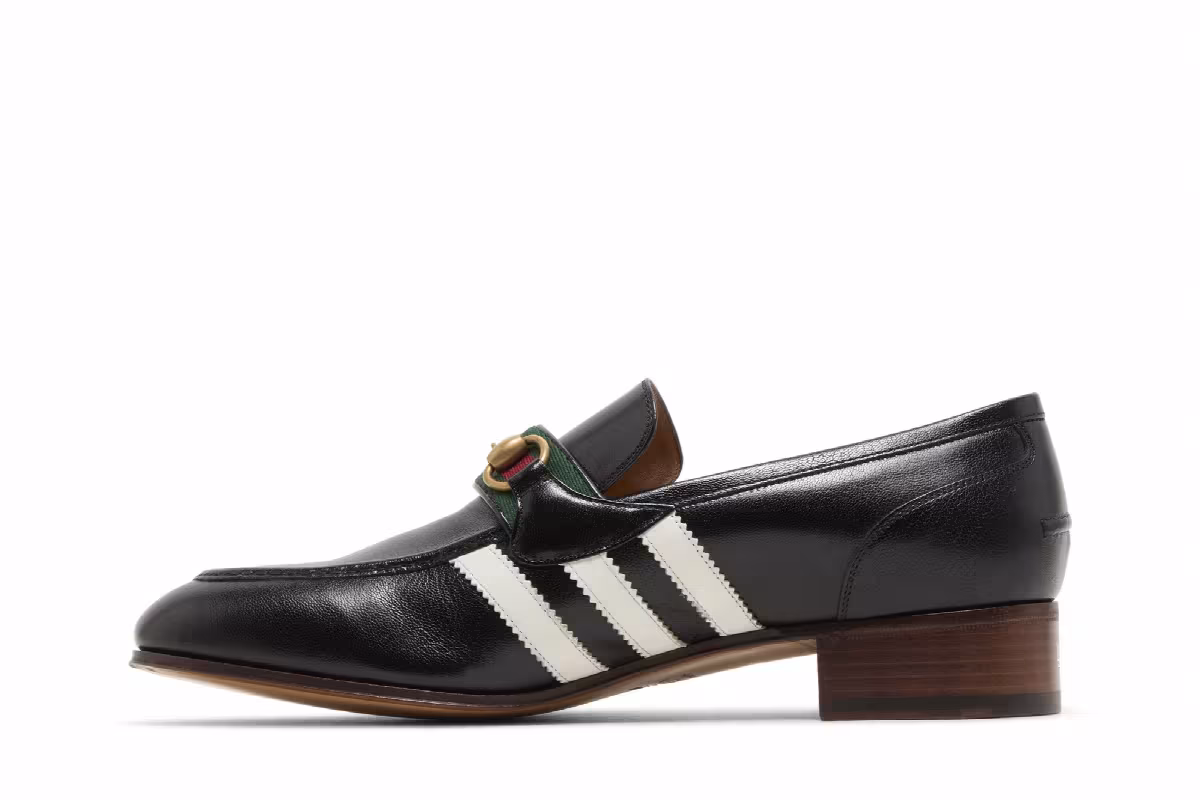 Adidas x Gucci Loafer Black Leather, view 4