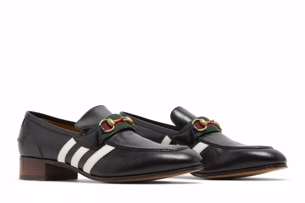 Adidas x Gucci Loafer Black Leather, view 9