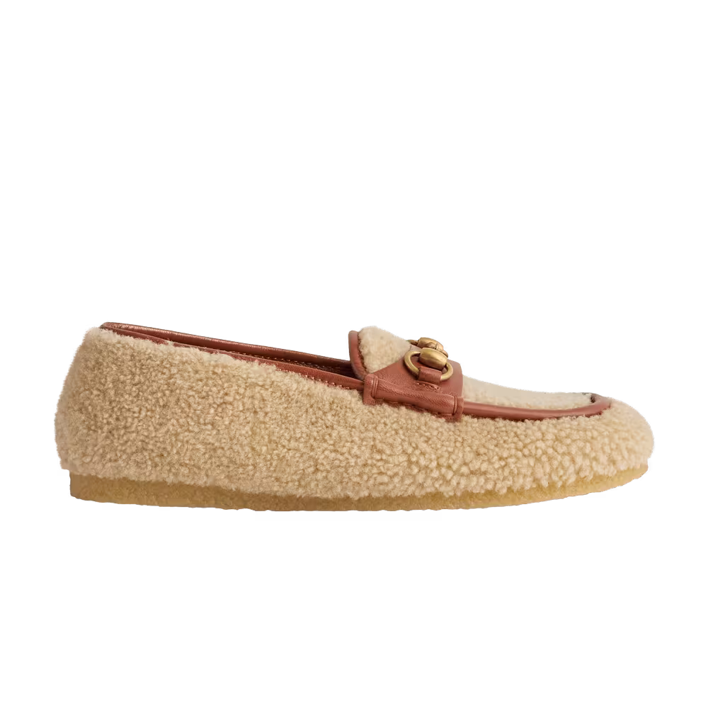 Gucci Horsebit Loafer Ivory Merino Wool