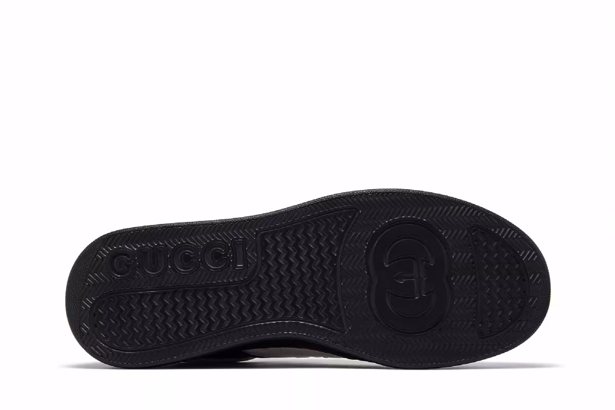 Gucci GG Embossed Sneaker Black White, view 5