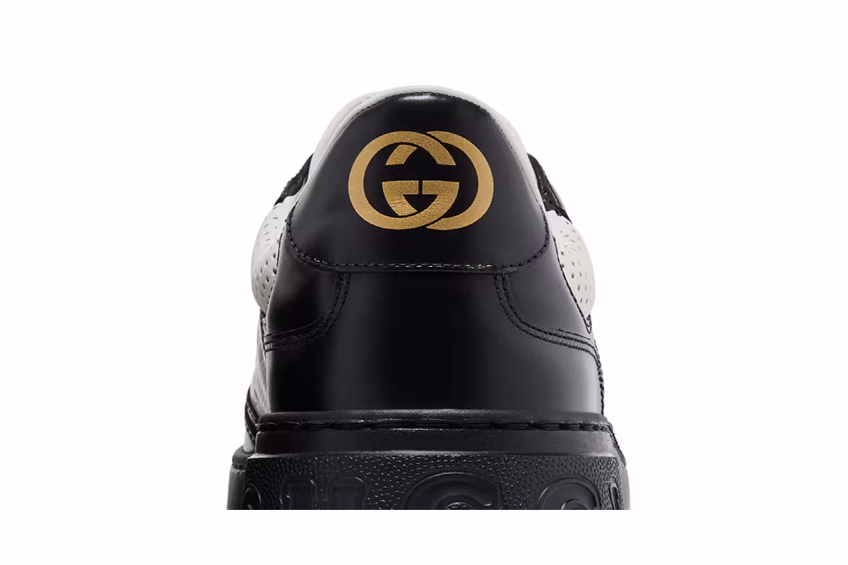 Gucci GG Embossed Sneaker Black White, view 8