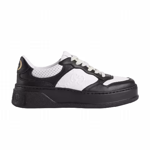 Gucci Wmns GG Embossed Sneaker 'Black White'