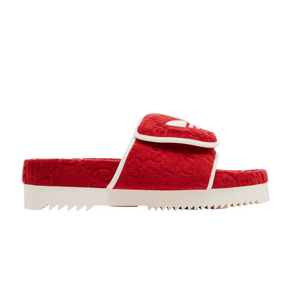 Adidas x Gucci GG Platform Sandal Red Cotton Sponge