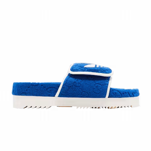 Adidas x Gucci GG Platform Sandal 'Blue Cotton Sponge'