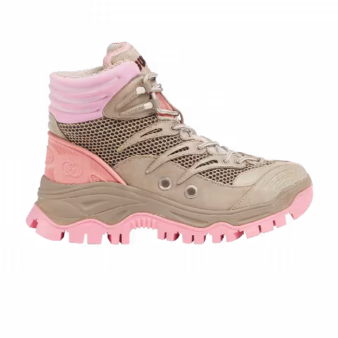 Gucci Wmns Lace Up Ankle Boot 'Beige Pink'