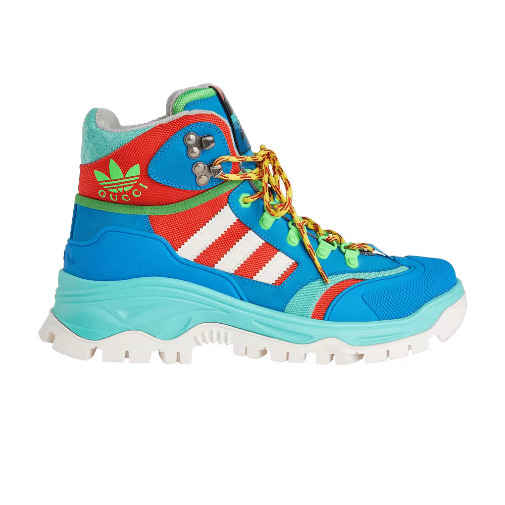 Adidas x Gucci Women's Lace Up Boot Blue Red