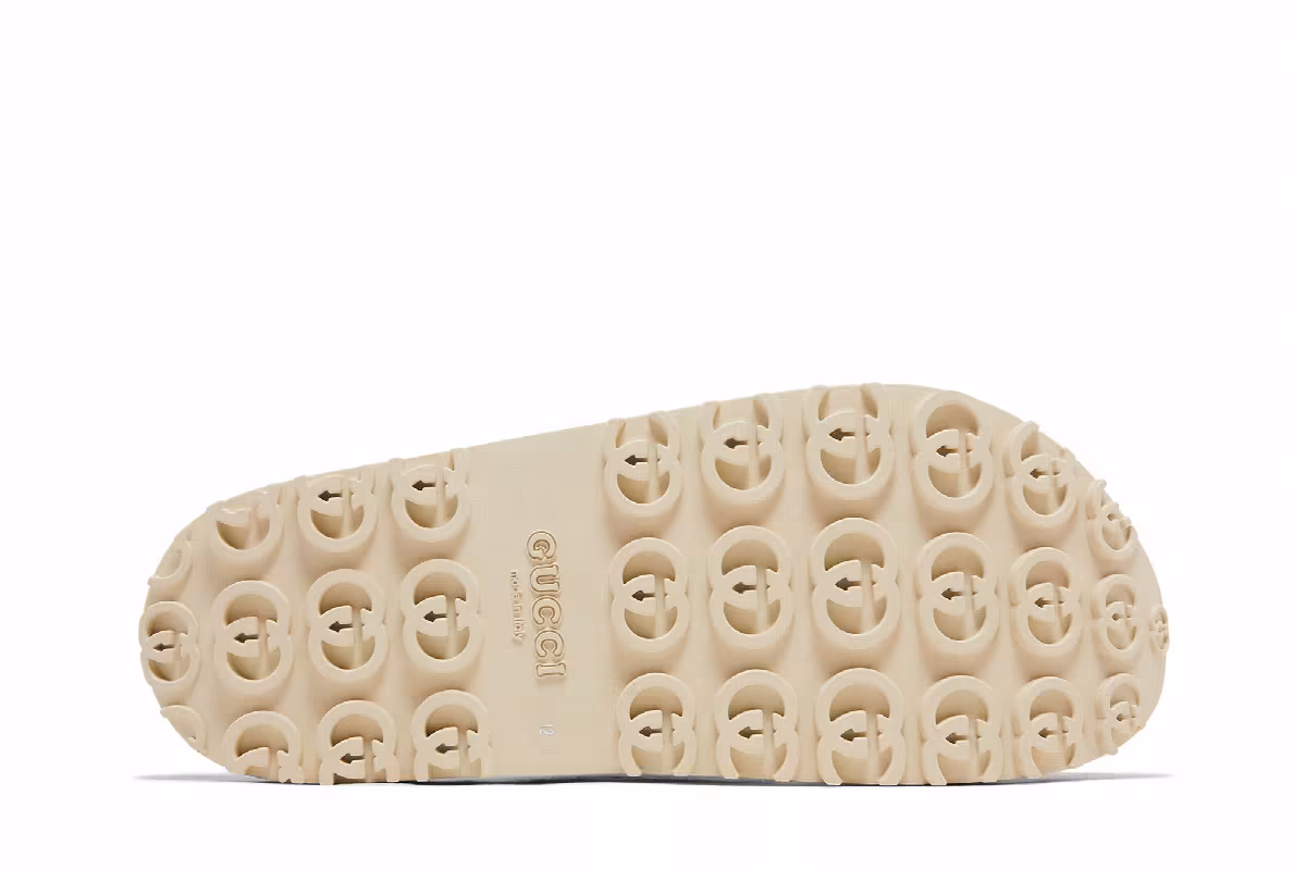 Gucci GG Slide Sandal Interlocking G - Beige Ebony, view 5