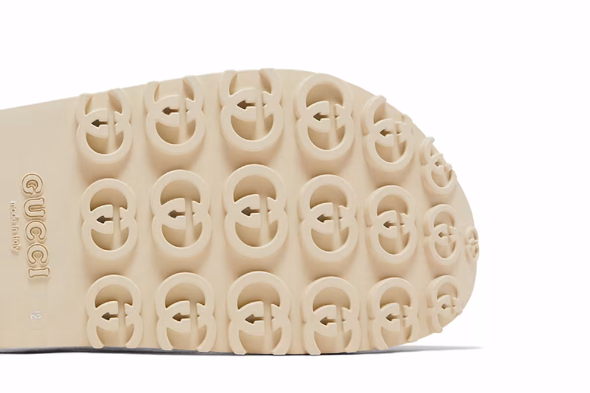 Gucci GG Slide Sandal Interlocking G - Beige Ebony, view 6