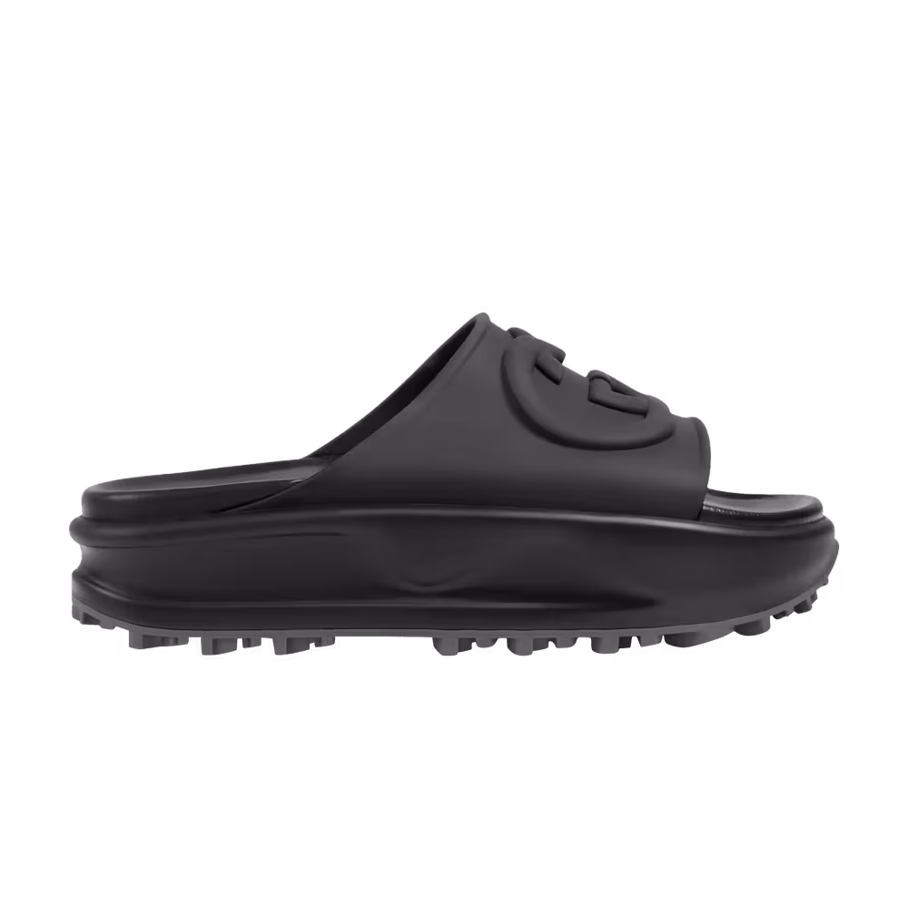 Gucci Women's Slide Sandal Interlocking G - Black