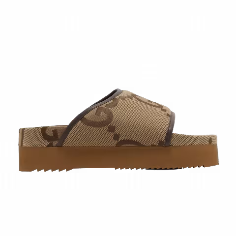 Gucci Wmns Jumbo GG Platform Slide 'Camel Ebony Monogram'