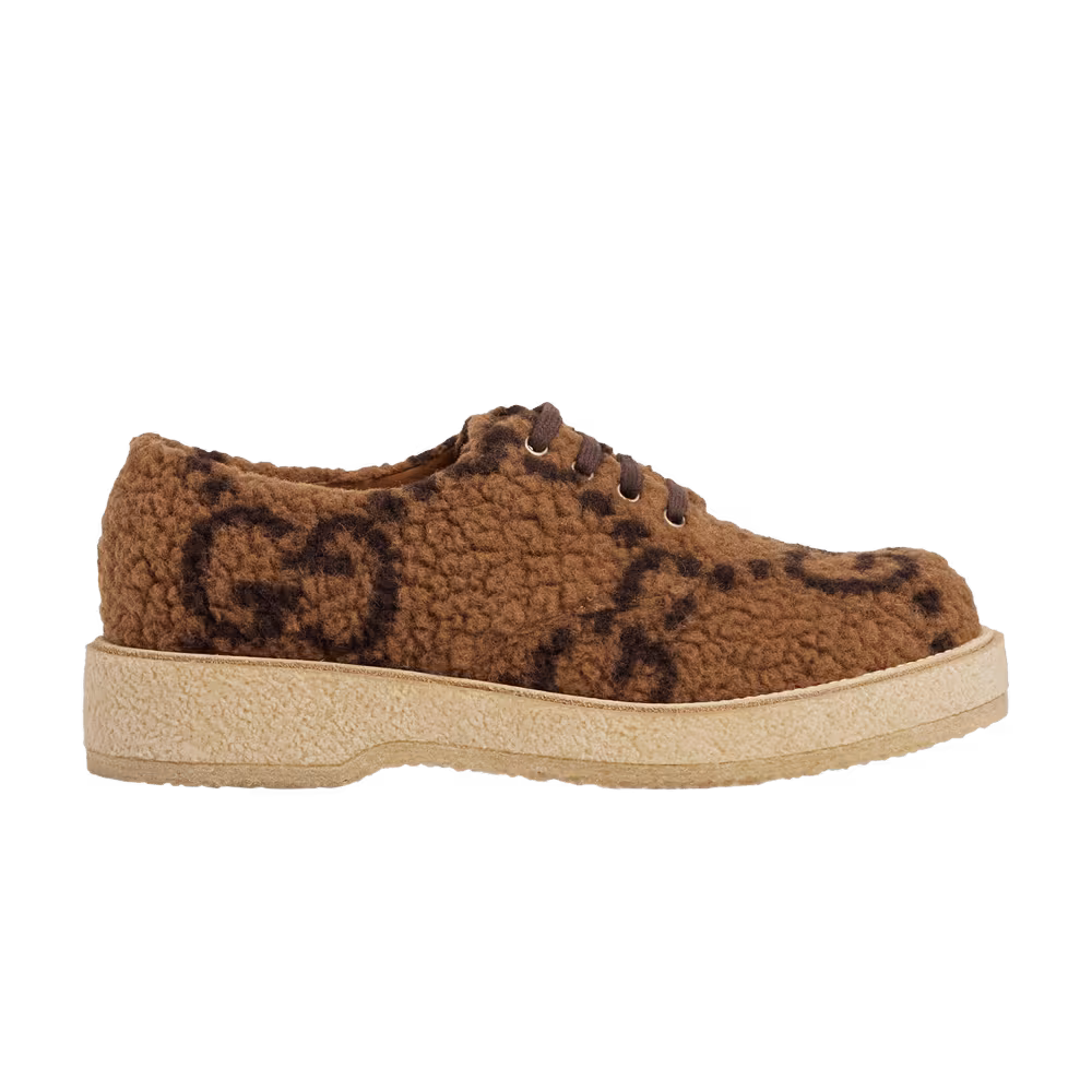 Gucci Lace Up Shoe GG Canvas - Brown