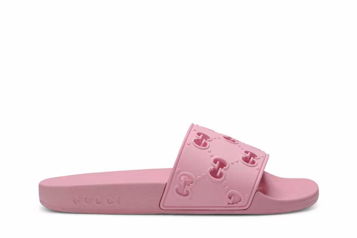 Gucci Women's GG Slide Rubber Pink, view 2