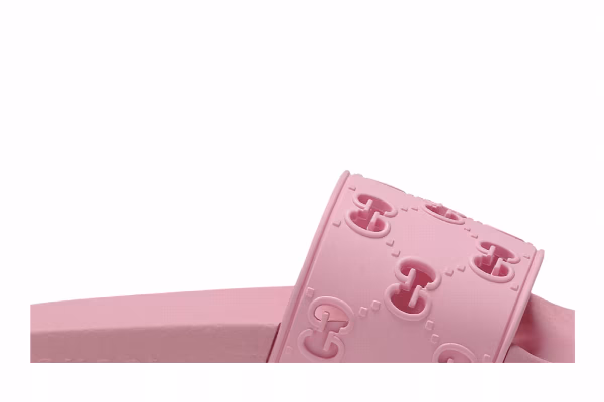 Gucci Women's GG Slide Rubber Pink, view 3